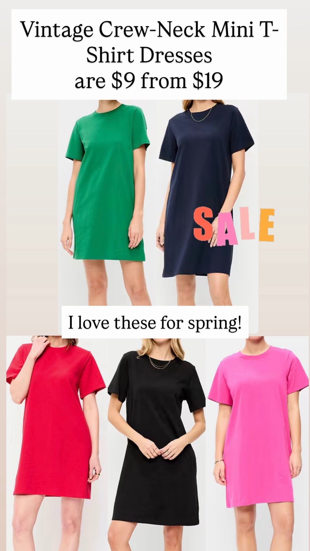 Vintage Crew-Neck Mini T-Shirt Dresses are $9 from $19

#LTKKids #LTKSaleAlert