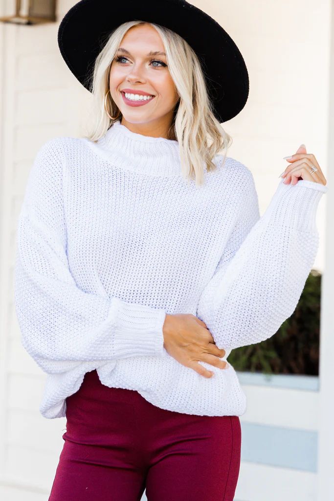 All Is Fair Ivory White Waffle Sweater | The Mint Julep Boutique
