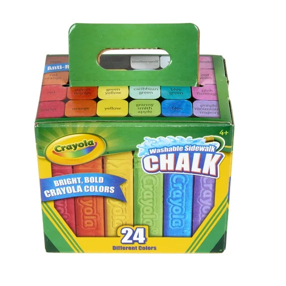 Crayola Washable Sidewalk Chalk, 24 Ct, Outdoor Toys, Summer Activities for Kids, Screen Free Pla... | Walmart (US)