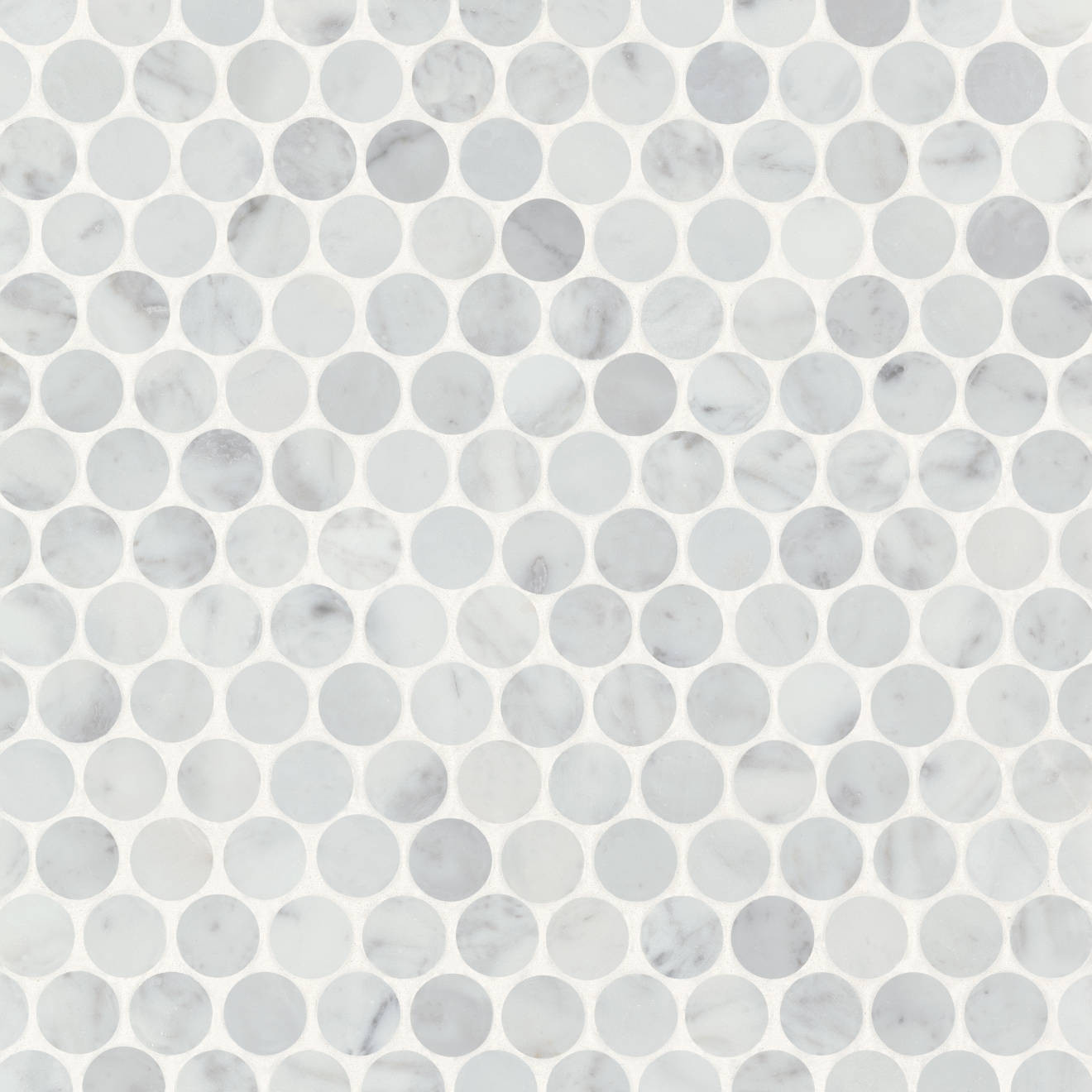 Monet Honed Marble Mosaic 8 Tile in White Carrara | Bedrosians Tile and Stone
