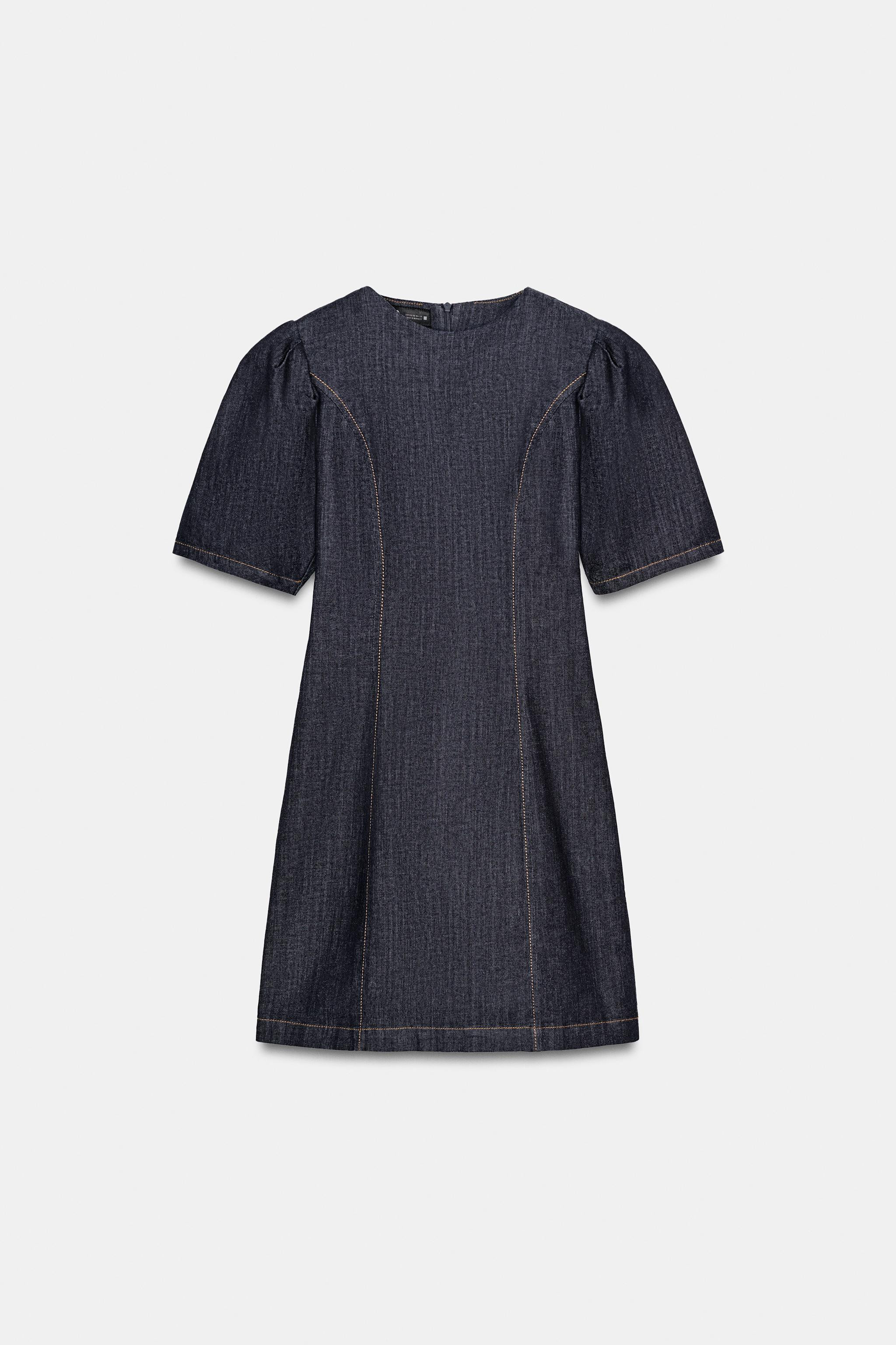 Z1975 MINI DENIM PUFF SLEEVE DRESS | Zara UK