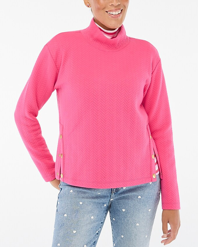 Herringbone mockneck sweatshirt | J.Crew Factory