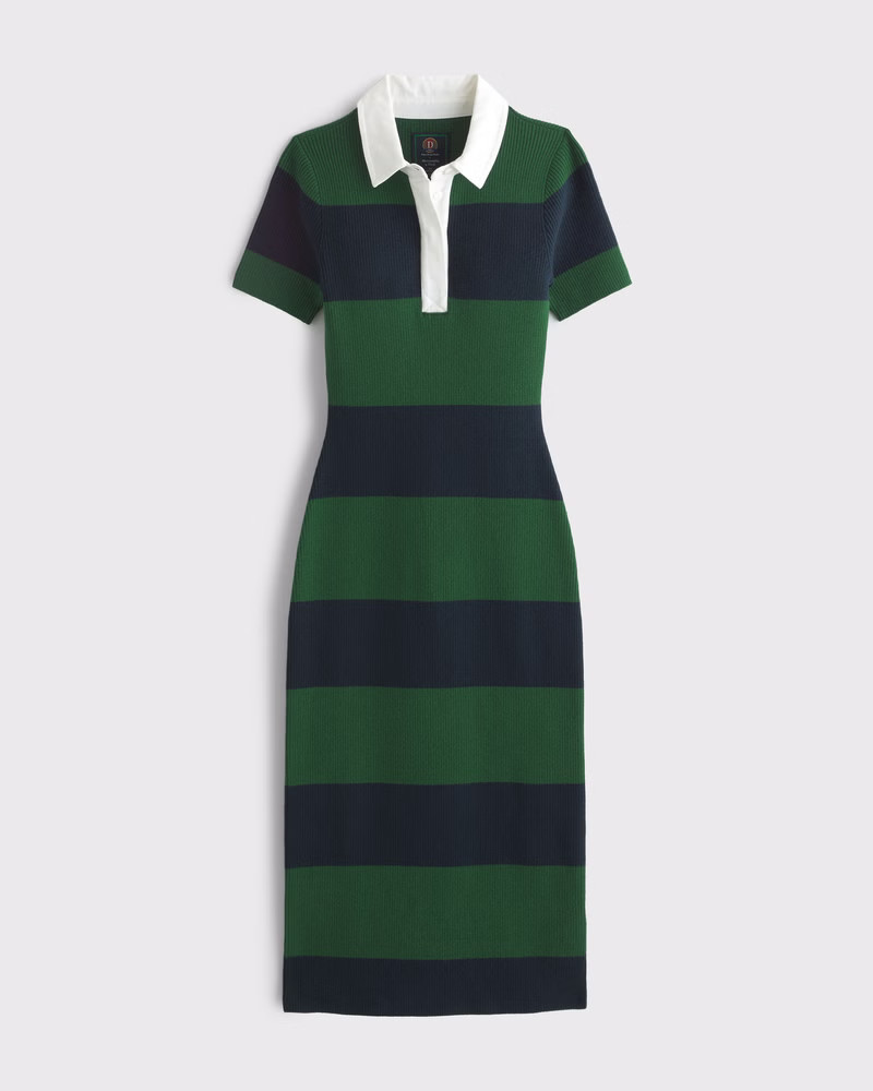 Abercrombie x Danzy Design Studio Vol. 28 Rugby Collared Midi Sweater Dress | Abercrombie x Danzy... | Abercrombie & Fitch (US)