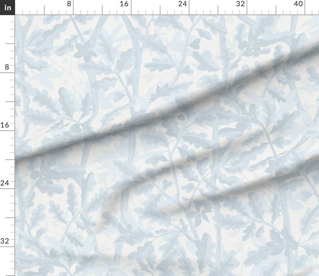 Fabric in WOODLANDS Soft Blue | Spoonflower