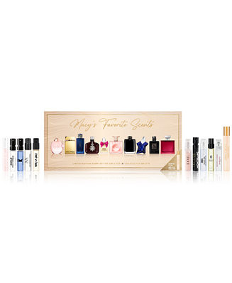 11-Pc. Macy's Favorite Scents Fragrance Sampler with Travel Spray For Him & Her, Exclusively at M... | Macy's