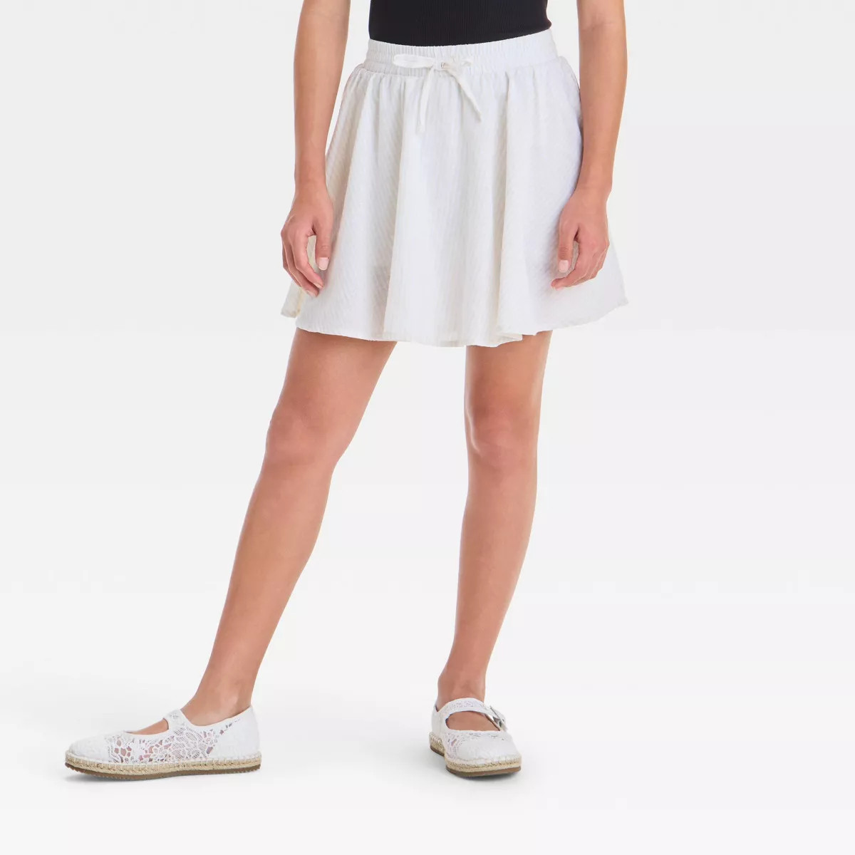 Girls' Tie-Front Striped Circle Skort - art class™ | Target