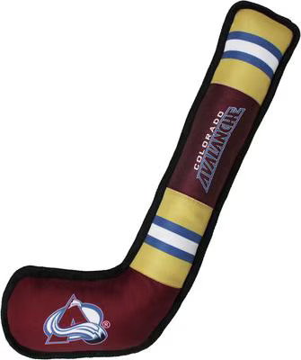 Pets First Hockey Stick Tough Squeaky Dog Chew Toy, Colorado Avalanche | Chewy