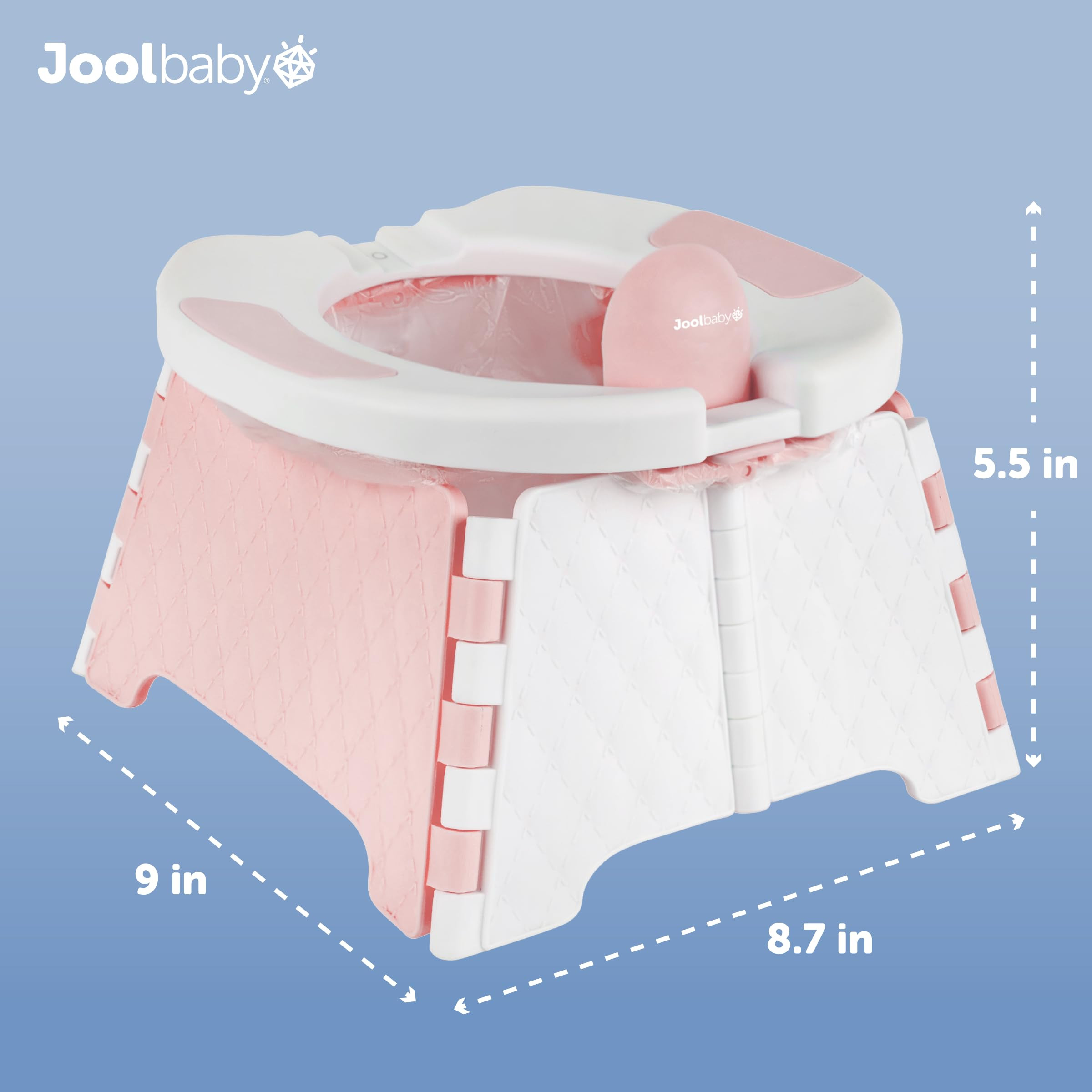 Jool Baby Portable Potty Training Chair with Travel Bag and 30 Liners, Foldable, Indoor/Outdoor U... | Amazon (US)