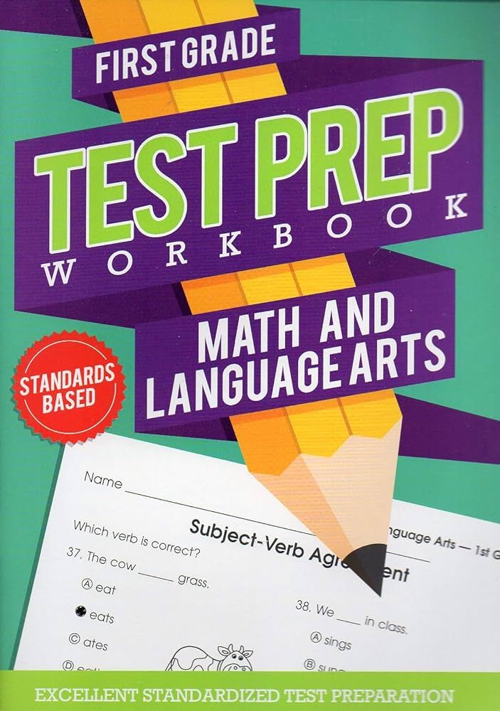 First Grade Math & Language Arts Test Prep Workbook (Aligned with Common Core Standards) v3 | Amazon (US)
