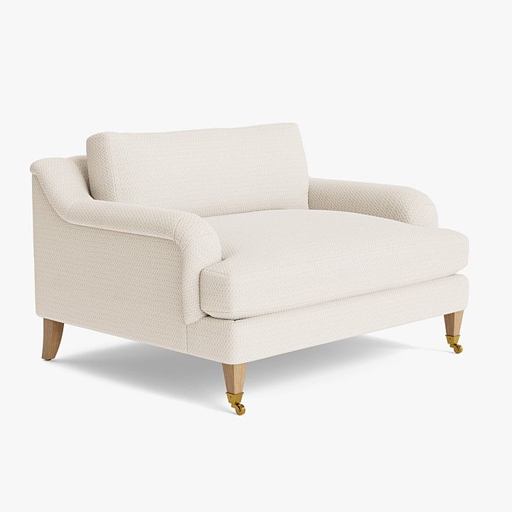 Lucille English Roll Arm Chair and a Half | McGee & Co.