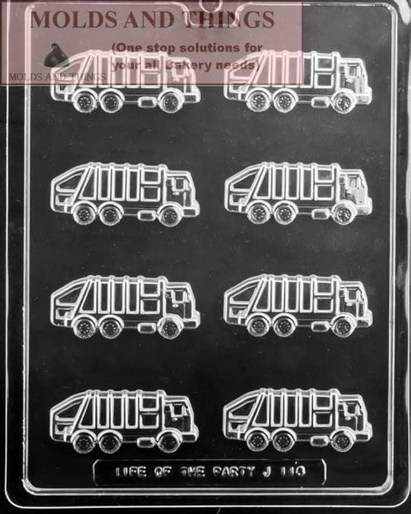 DUMP TRUCK LOLLY Chocolate Candy Mold With © Candy Making Instruction GARBAGE TRUCK TOPPER choco... | Amazon (US)