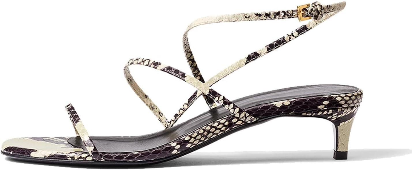 Heeled Sandals for Women Dressy Square Open Toe Comfy Strappy High Heels with Ankle Strap for Wed... | Amazon (US)