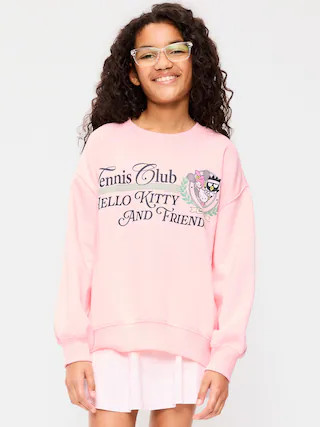 Hello Kitty® Oversized Graphic Tunic Sweatshirt for Girls | Old Navy (US)