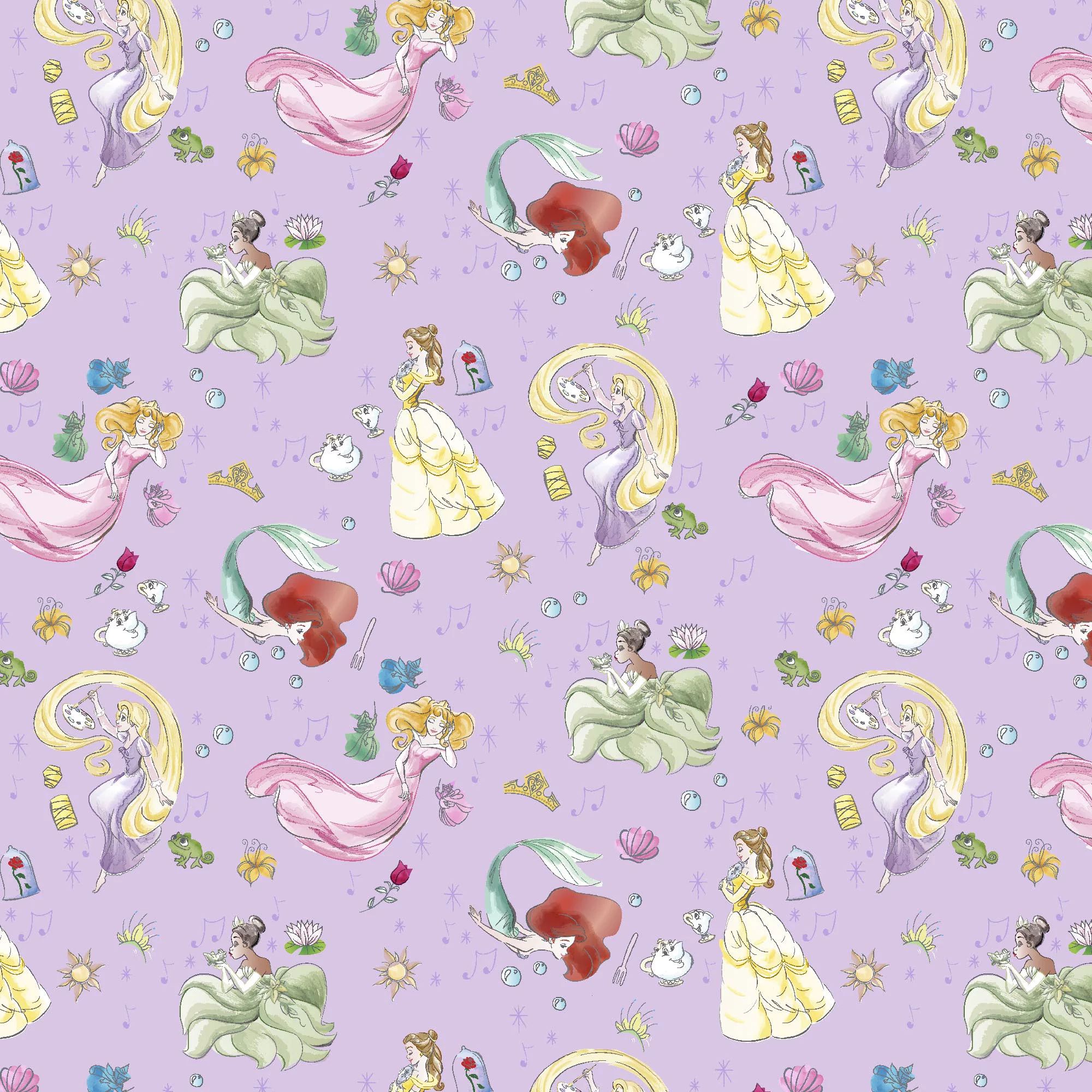 Springs Creative 43" x 1 yd 100% Cotton Disney Dream Princess Scenic Sewing & Craft Fabric, Multi... | Walmart (US)
