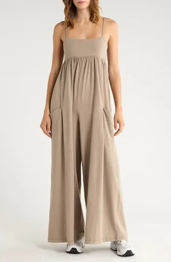 FP Movement Hot Shot Strappy Stretch Cotton Jumpsuit | Nordstrom