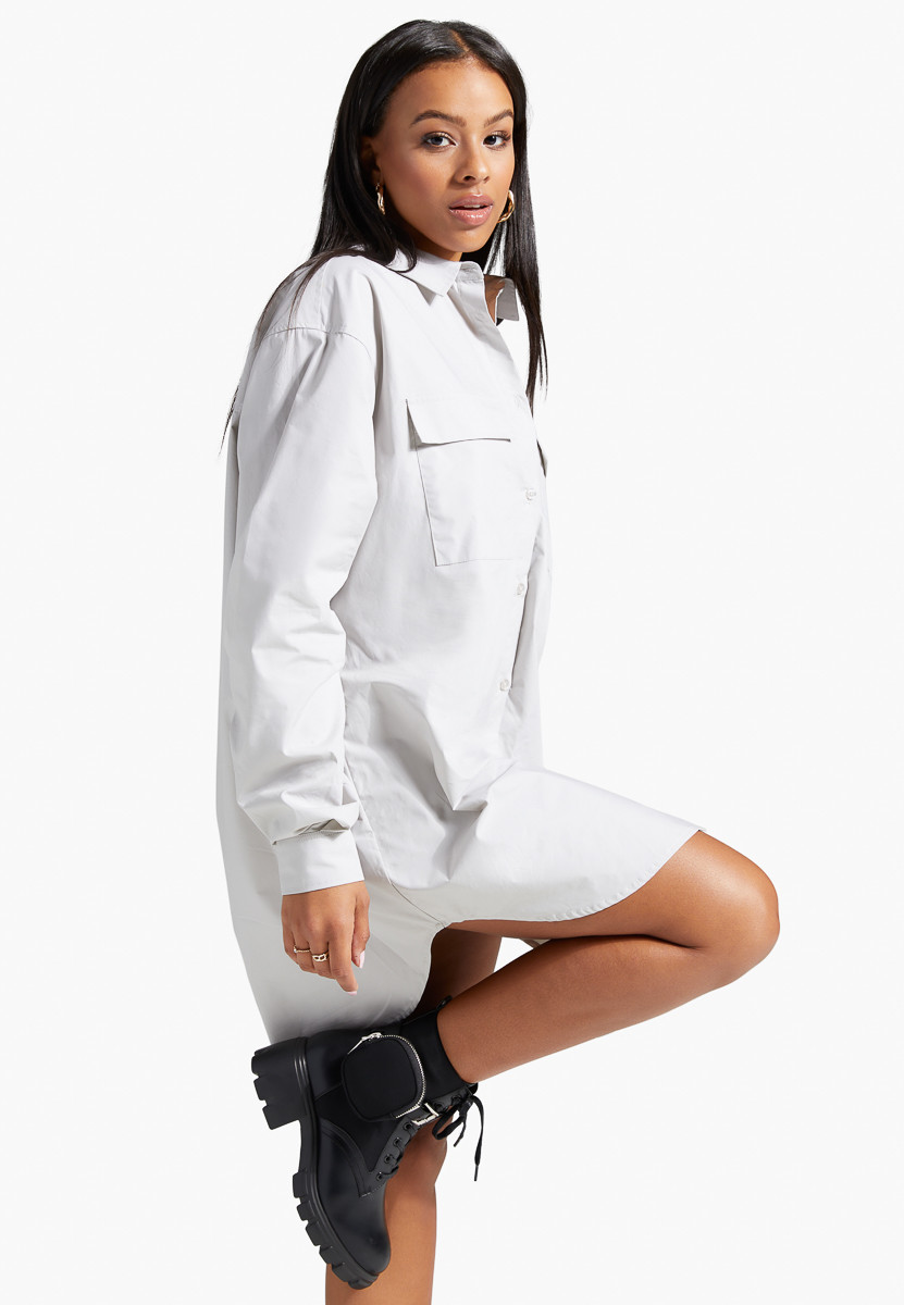 Oversized Pocket Shirt Dress | ShoeDazzle
