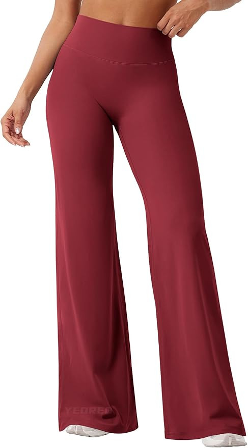 YEOREO Workout Leggings Womens No Front Seam Straight Leggings 29"/ 31.5"/ 33"/ 35" High Waist Bu... | Amazon (US)