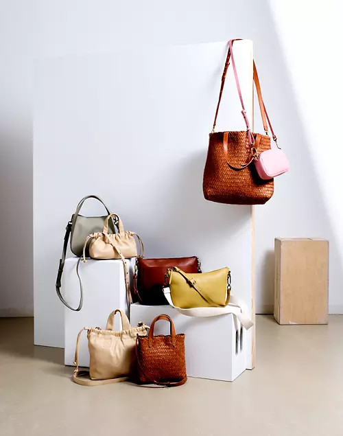 The Small Transport Crossbody: Woven Leather Edition | Madewell