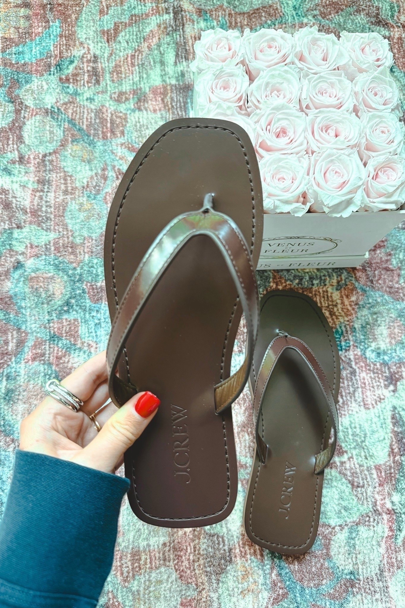 J crew brown leather flip flops. True to size, don’t size down like some of the reviews say!!



#LTKSeasonal #LTKFindsUnder50 #LTKShoeCrush