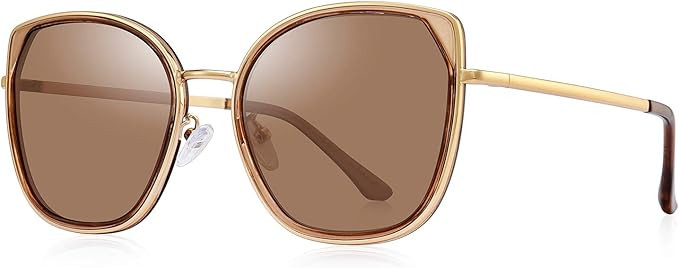 Cat Eye Polarized Sunglasses for Women Ladies Brand Trending Sun glasses UV400 | Amazon (US)