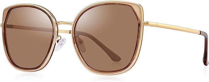 OLIEYE Cat Eye Polarized Sunglasses for Women Ladies Brand Trending Sun glasses UV400 | Amazon (US)
