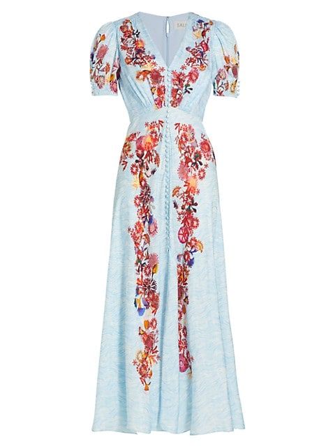 Lea Printed Silk Midi-Dress | Saks Fifth Avenue