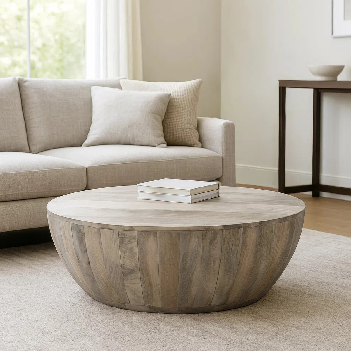 Teasdale Solid Wood Single Drum Coffee Table | Wayfair North America