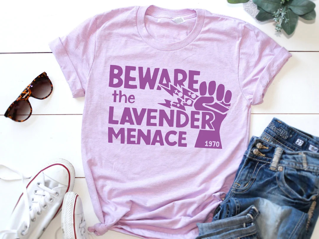 Lavender Menace Shirt Pride Shirt Subtle Pride Lesbian Pride Lesbian Shirt Lesbian Tshirt Lavende... | Etsy (US)