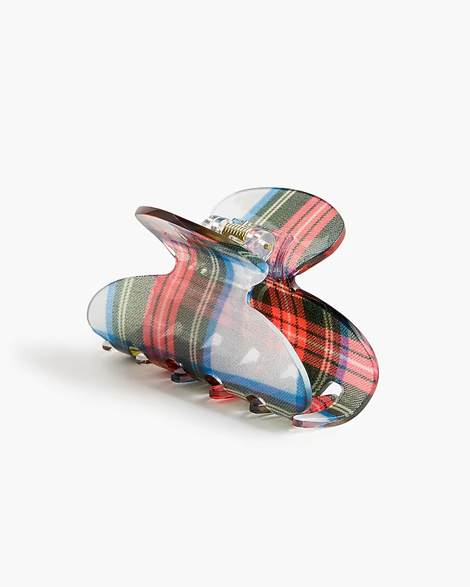 Tartan claw clip | J.Crew Factory