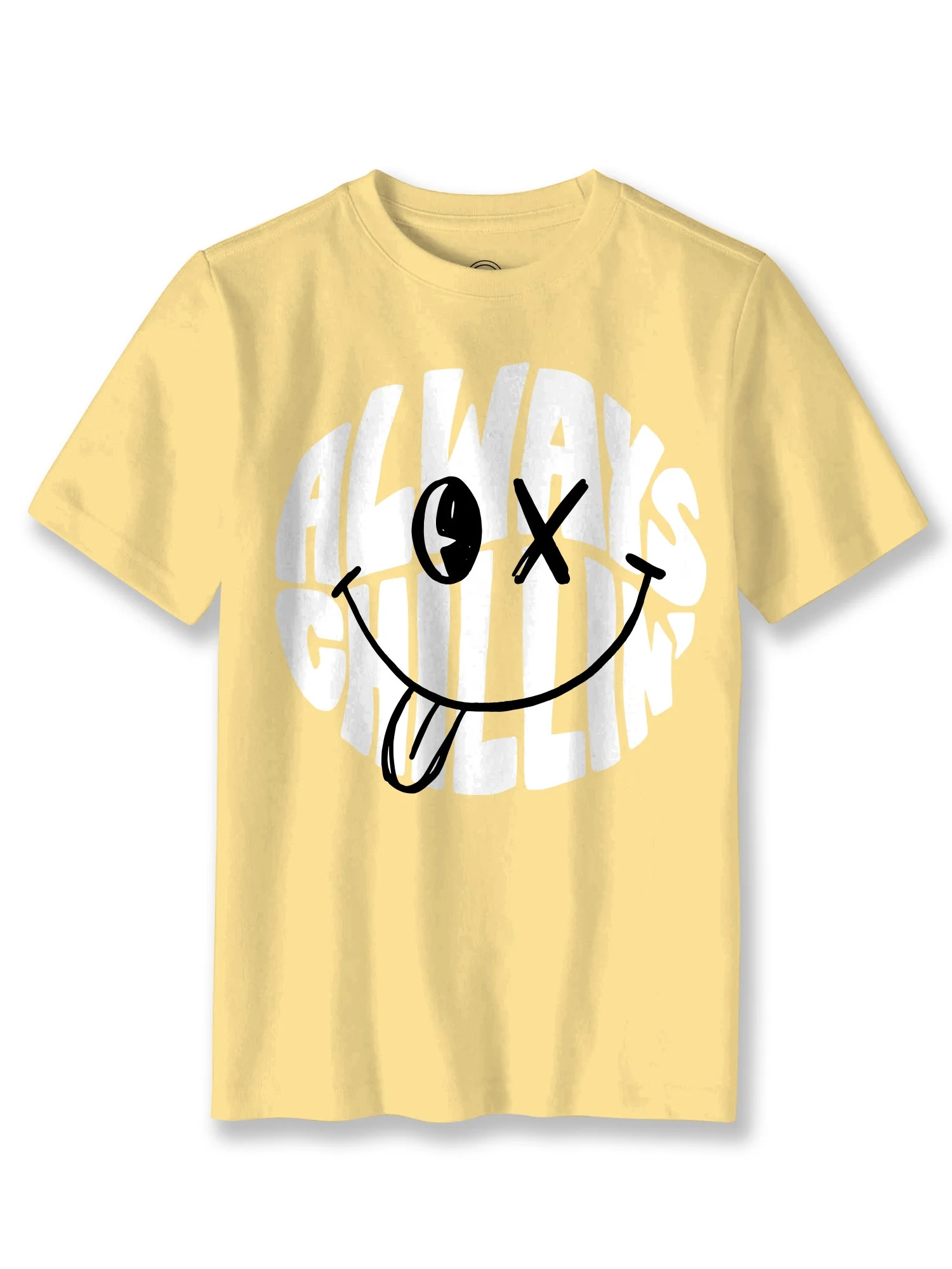 Wonder Nation Boys Always Chillin, Crew Neck, Short Sleeve, Graphic T-Shirt, Sizes 4-18 | Walmart (US)