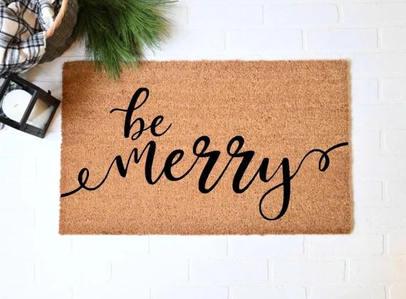 Merry Christmas Doormat Holiday Doormat Christmas Doormat | Etsy | Etsy (US)