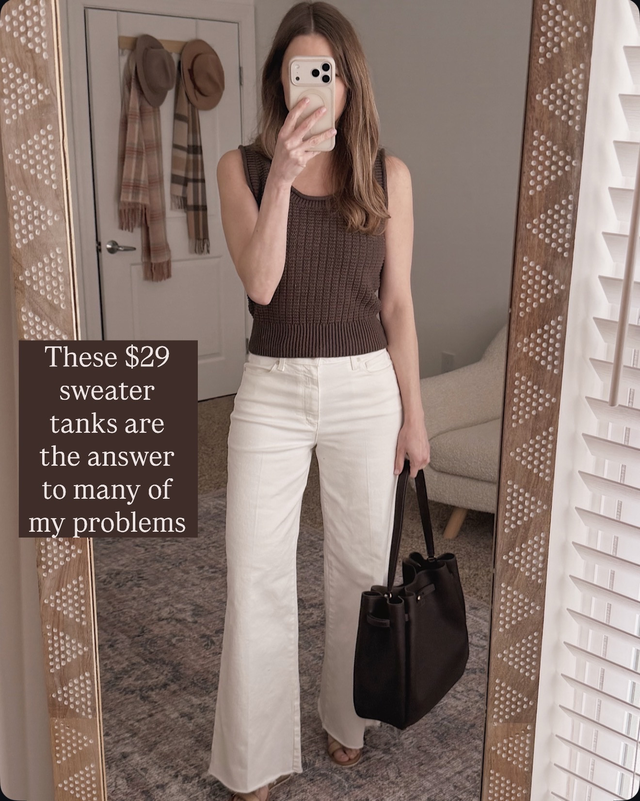 These sweater tanks are one of those pieces that make getting dressed easy. They look polished on their own and layer perfectly under jackets or cardigans.

sweater tank outfit women, sleeveless knit top women, casual chic outfit women, spring layering outfit women, sweater tank and white jeans outfit, everyday neutral outfit women, affordable wardrobe staples women, effortless casual style women 

 

#LTKgrwm #LTKOver40 #LTKmomlife