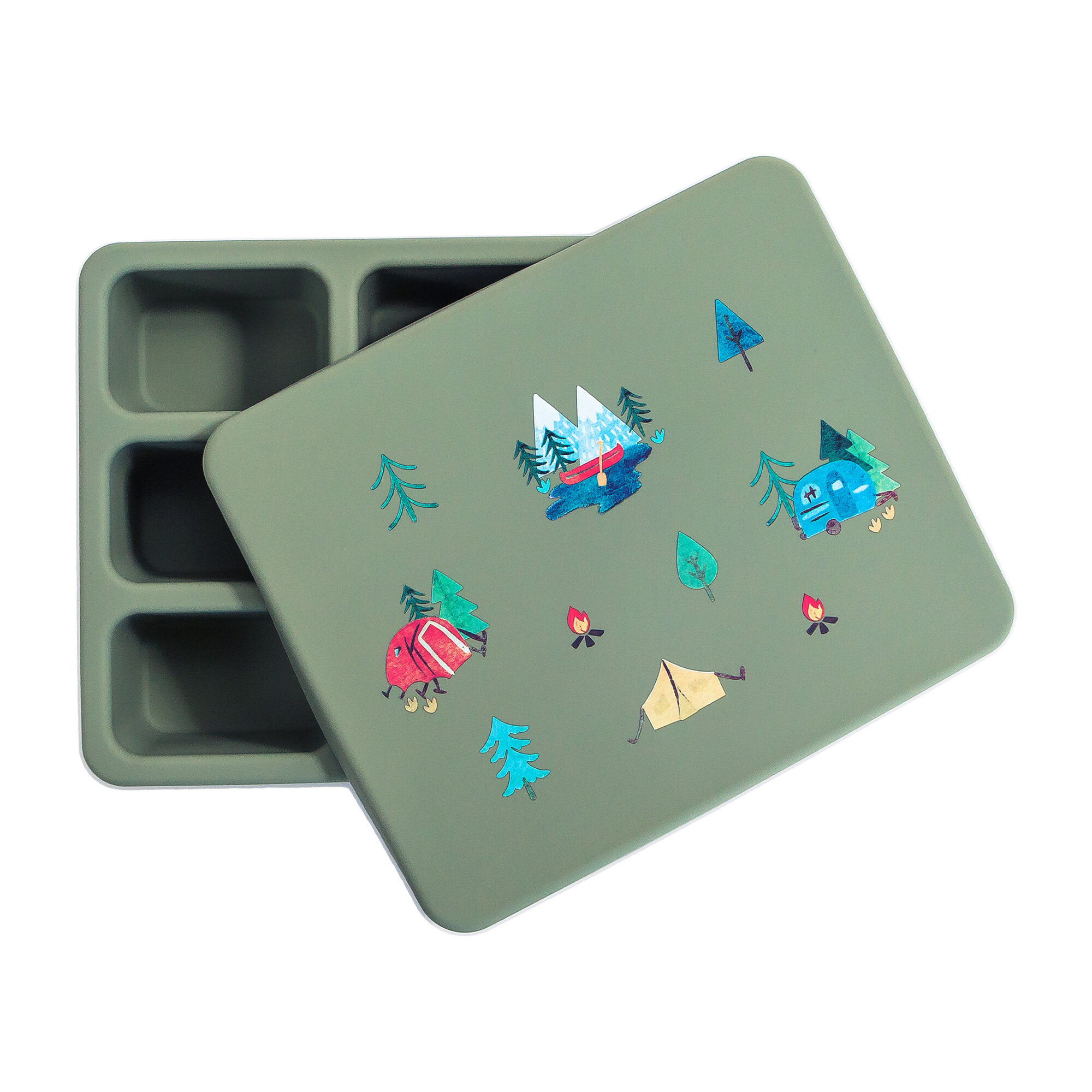 Silicone Bento Box Bundle, Camper Sage Green | Maisonette
