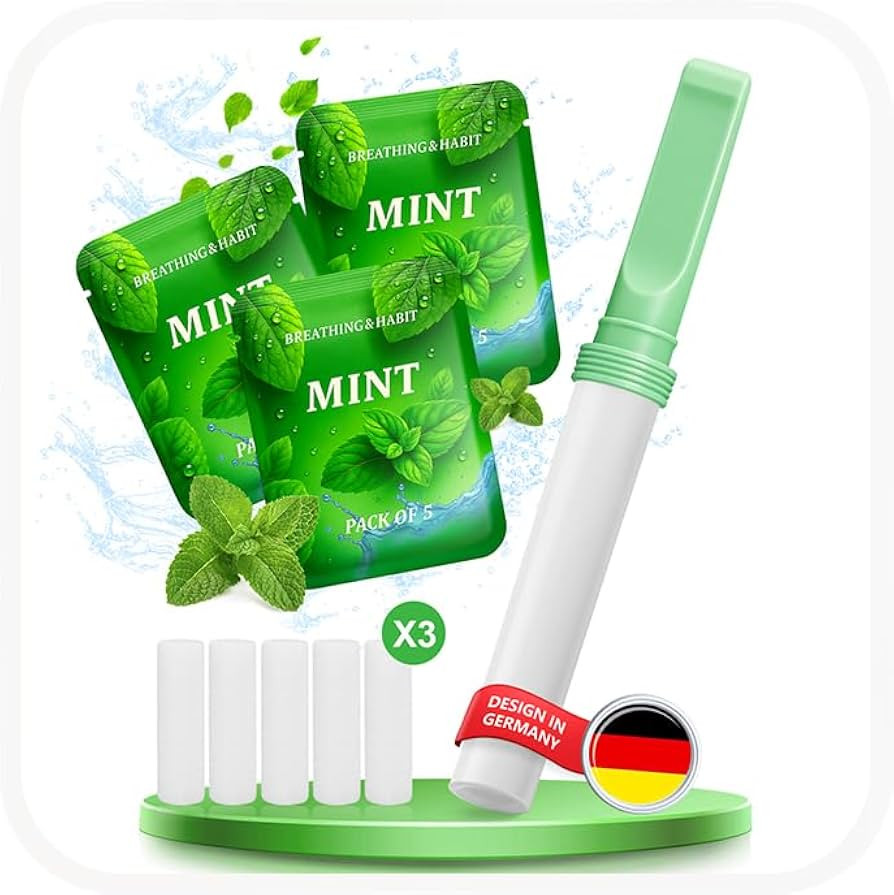 S2.0 1 Flavoured Air Inhaler with 15Pcs Mint-Flavoured Filters Anxiety Relief Habit Replacing Bre... | Amazon (UK)