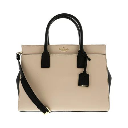 Kate Spade Women's Cameron Street Candace Leather Top-Handle Bag Satchel - Tusk / Black | Walmart (US)