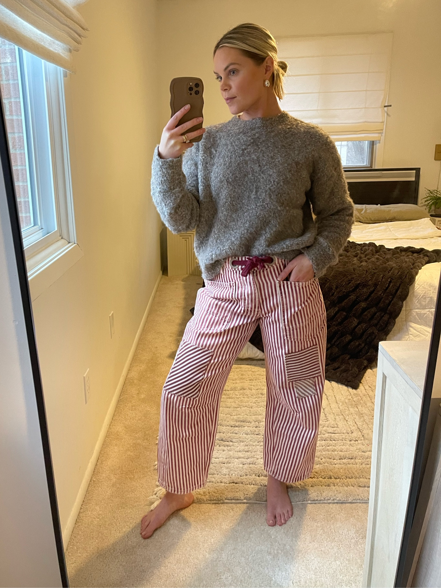 Free people barrel pants in red and stripes are the perfect holiday pant! 

#LTKHoliday #LTKBeauty #LTKStyleTip