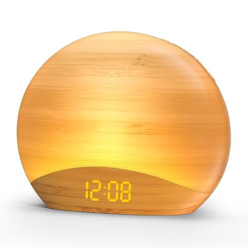 REACHER Clock Radio, Sunrise Alarm Clock with Bluetooth Speaker, Gradual Wake Up Light, Digital Dimmable Clock, Bedside Lamps, 8 Color Night Lights, Home Decor, Clock Radios for Bedroom, Adult, Kid | Amazon (US)