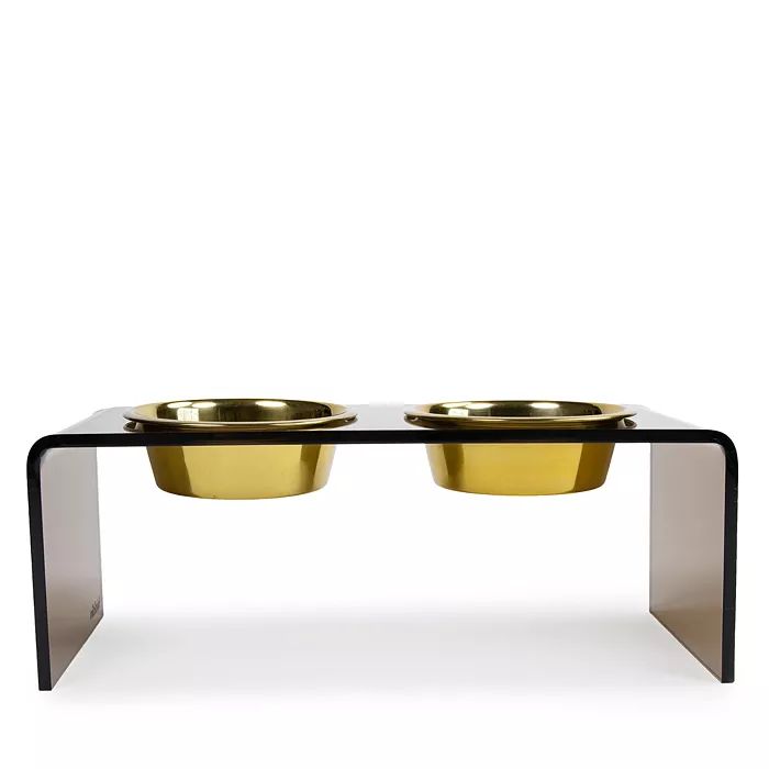 Bronze Tone Double Bowl Dog Feeder | Bloomingdale's (US)