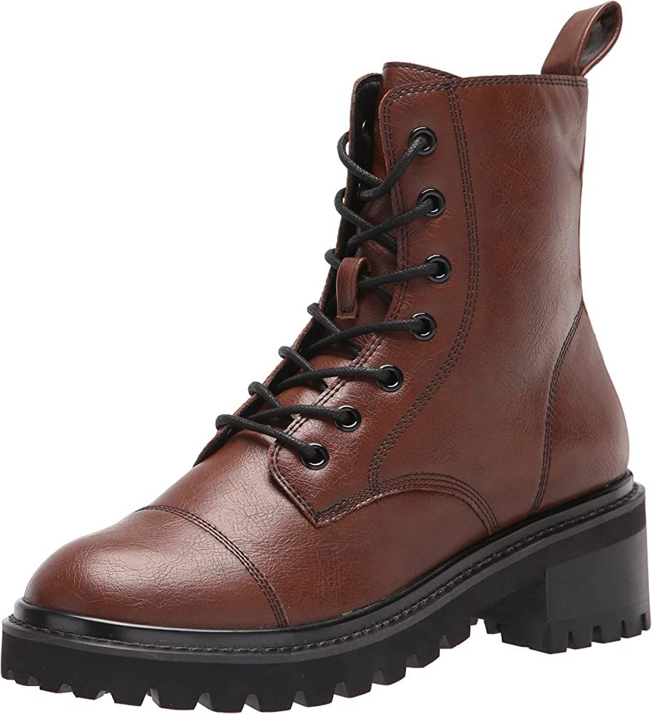 The Drop Women's Sparta Chunky Sole Lace Up Combat Boot | Amazon (US)