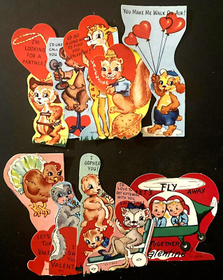 Charming Lot of 10 Small Die-Cut Vintage Childrens Valentines-1950s for Kids!!! | eBay US