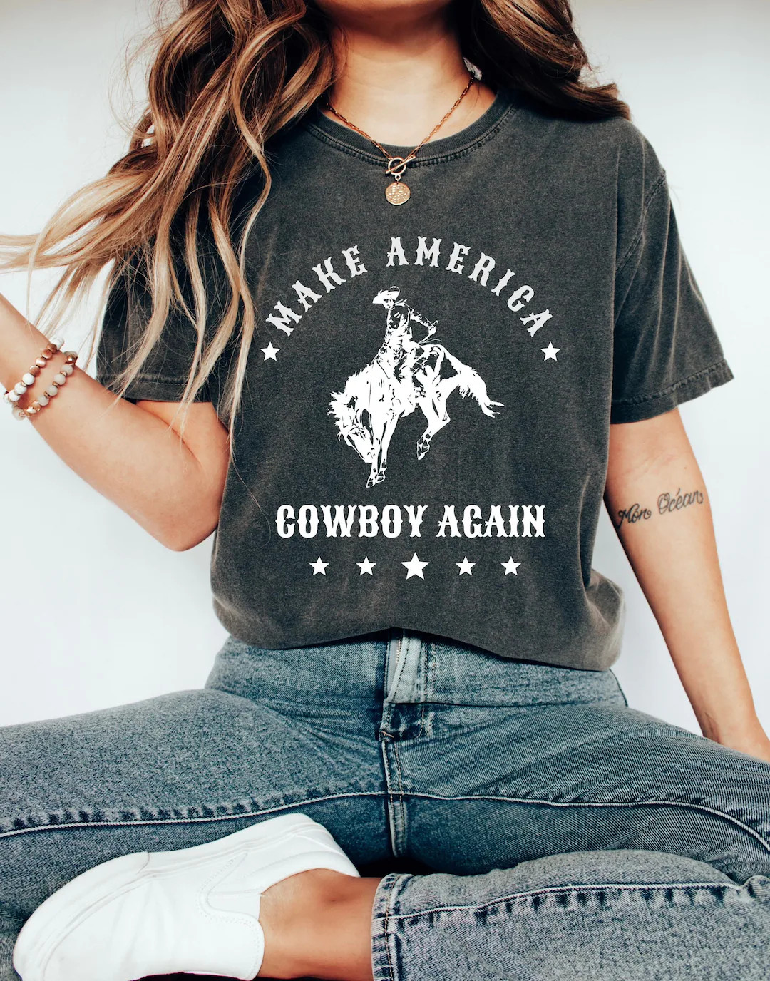 Make America Cowboy Again Shirt  Western Graphic Tee  Rodeo - Etsy | Etsy (US)