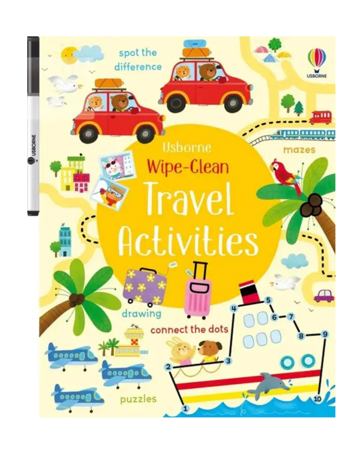 Travel Activities Wipe Clean Activity Book | ish Boutique