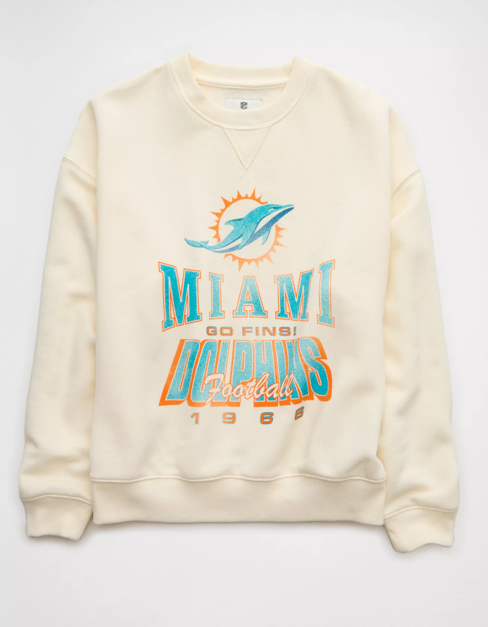 AE NFL Miami Dolphins Crew Neck Sweatshirt | American Eagle Outfitters (US & CA)