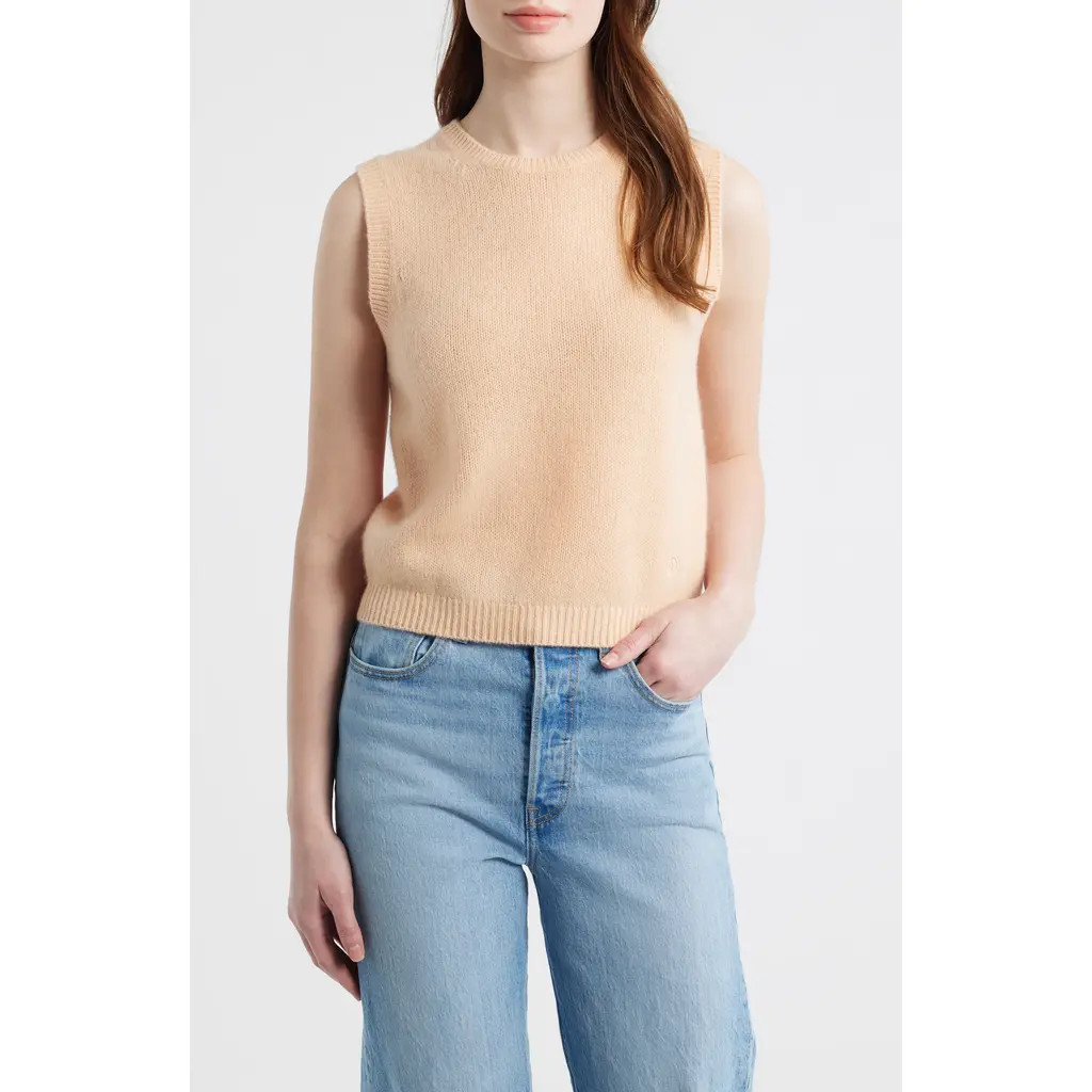 DÔEN Louden Cashmere Sweater in Light Peach Sorbet at Nordstrom, Size Xx-Large | Nordstrom