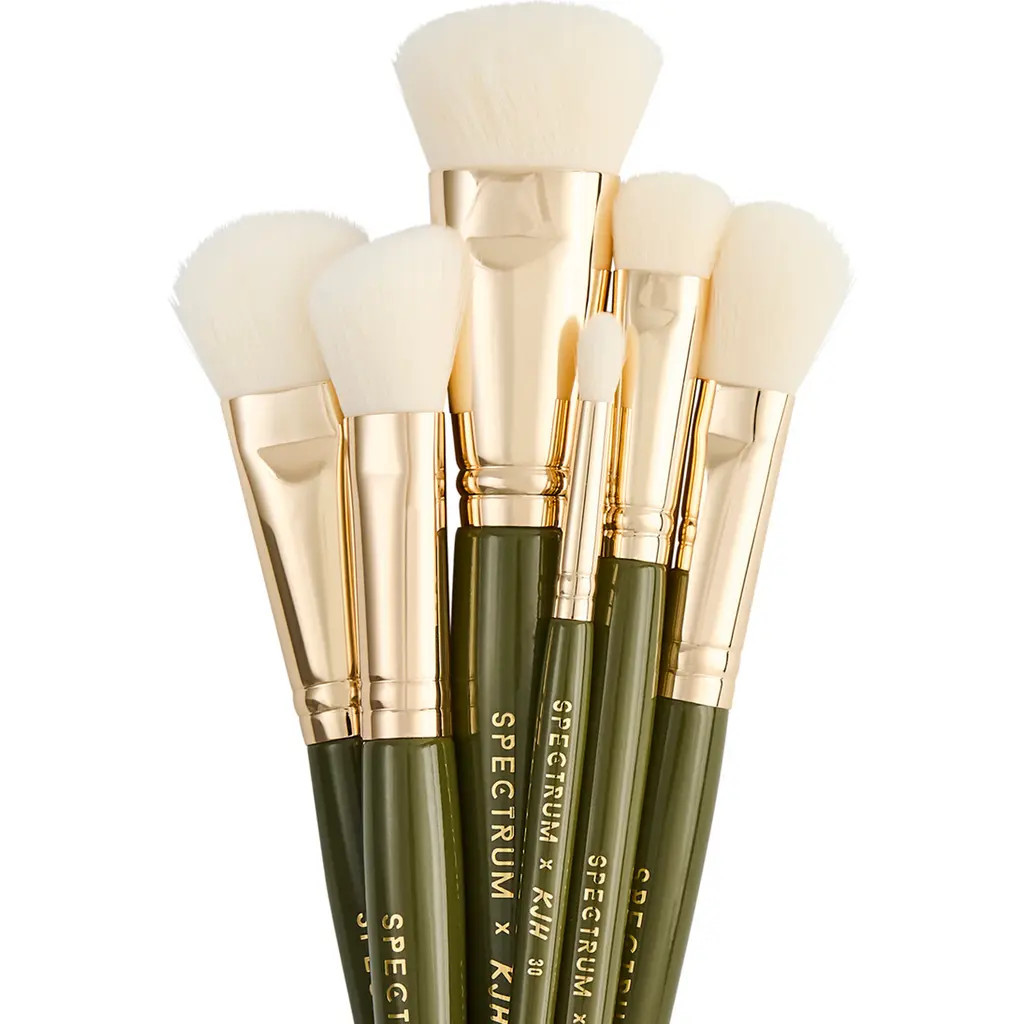 SPECTRUM x Katie Jane Hughes 6-Piece Makeup Brush Set in Green at Nordstrom | Nordstrom