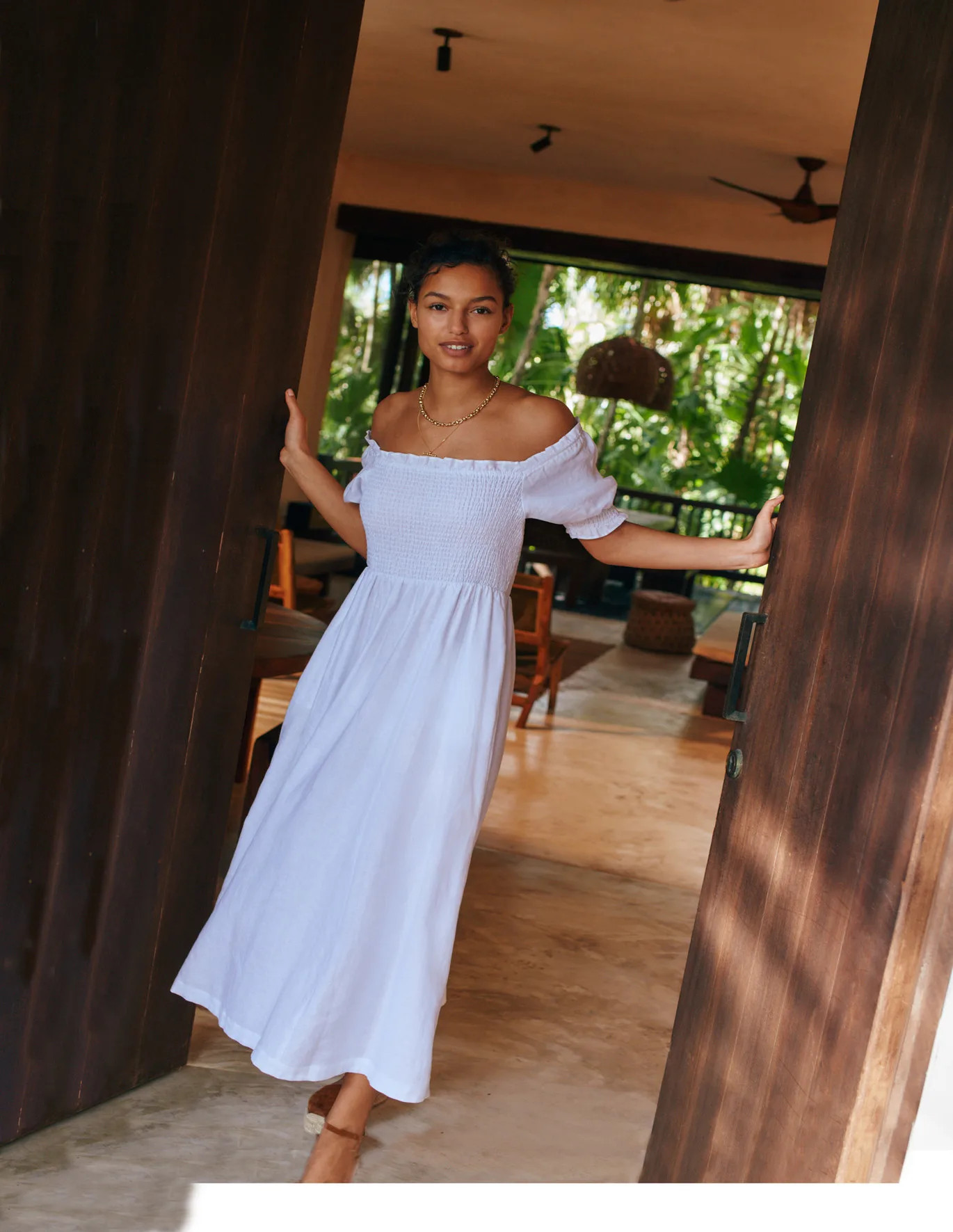 Smocked Bodice Midi Dress | Boden (UK & IE)