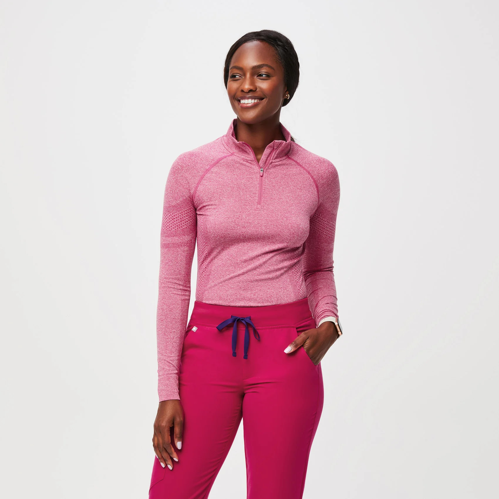 Women's Salta Performance Zip - Ultra Rose · FIGS | FIGS