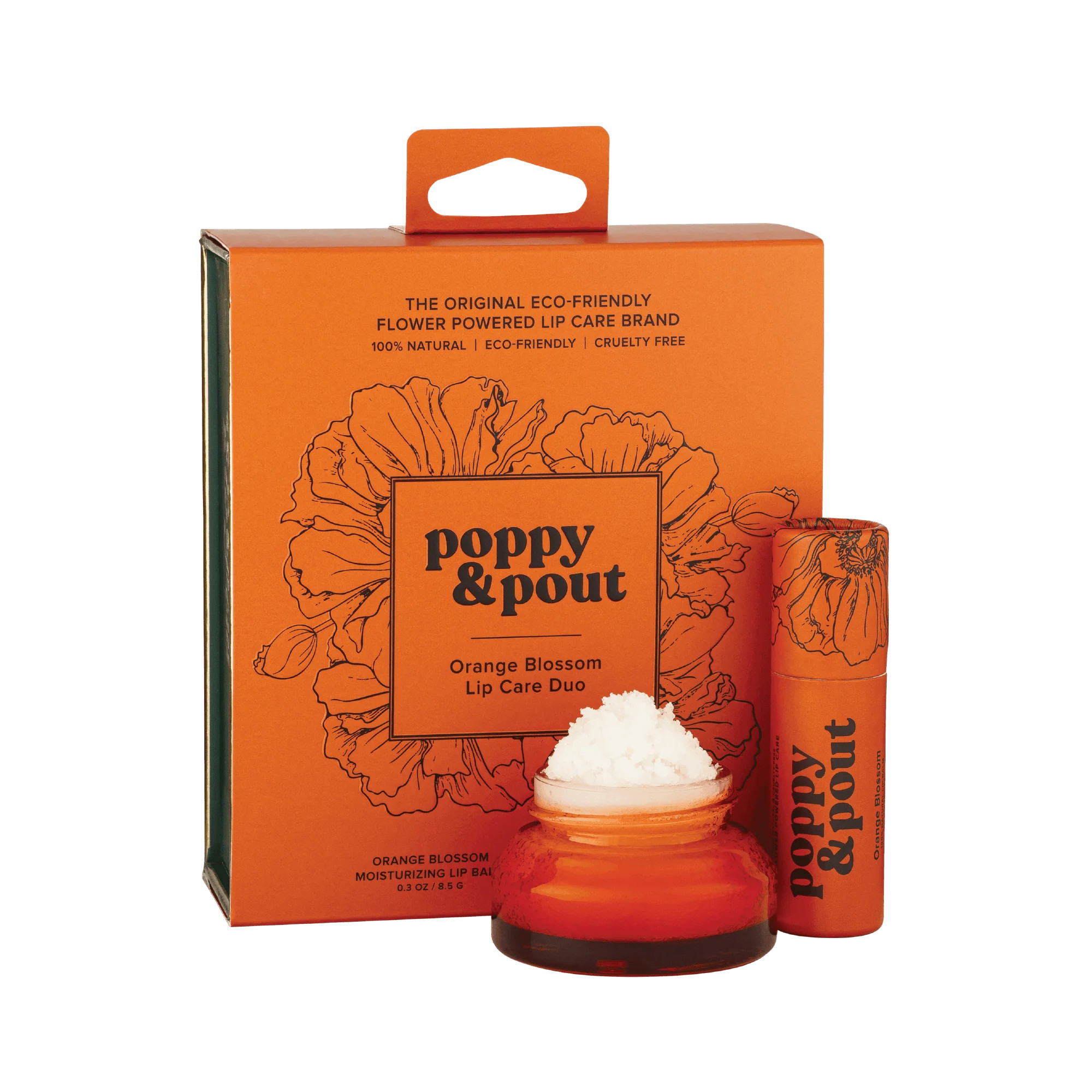 Shop Orange Blossom Lip Care Gift Set | Poppy & Pout | Poppy & Pout