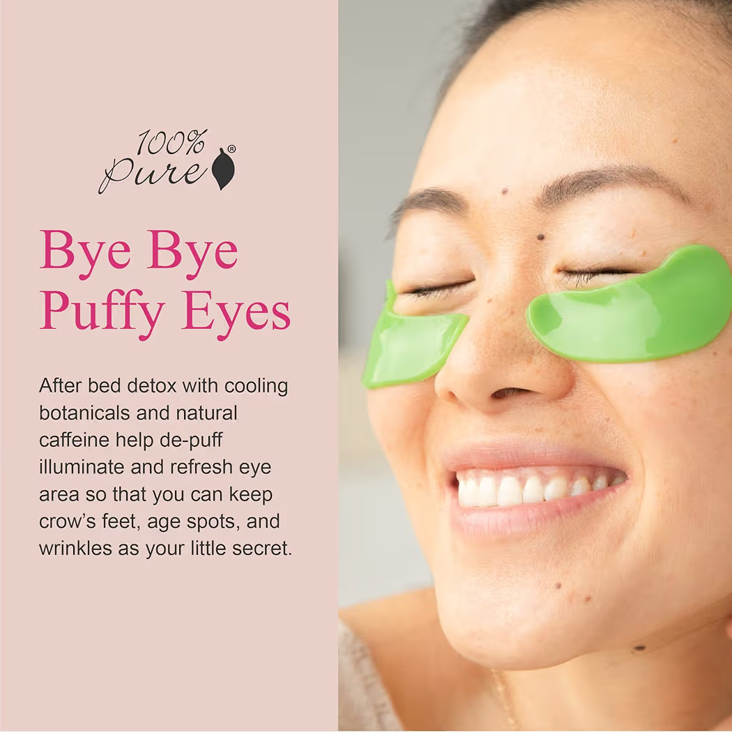 100% PURE Bright Eyes Masks Under Eye Skincare Wrinkle Smoothing Replenishment Diminish Dark Circ... | Amazon (US)