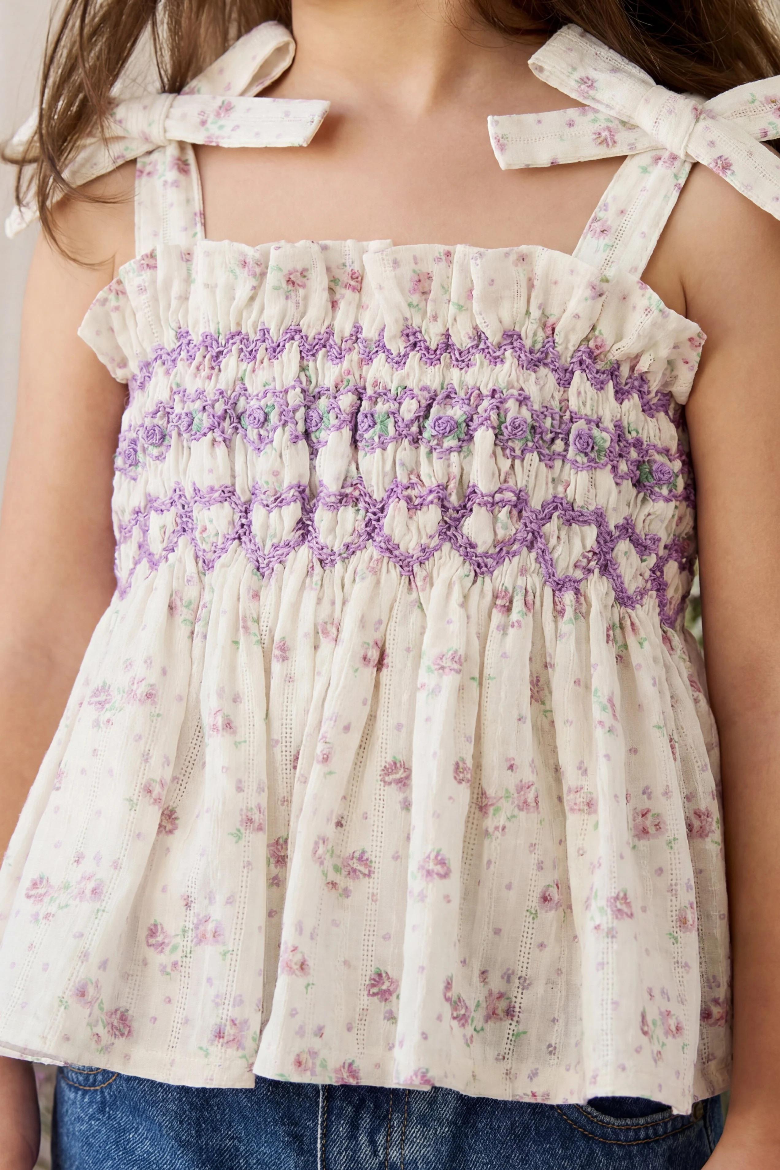 Organic Cotton Carine Top - Molly Lilac | Jamie Kay